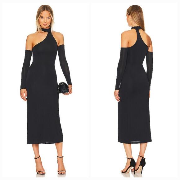 House of Harlow 1960 x REVOLVE Christa Midi Dress in Black Medium - Picture 1 of 12